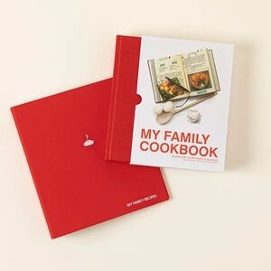 Suck UK Red My Family Cookbook Write Your Own Recipes Family Recipe Book